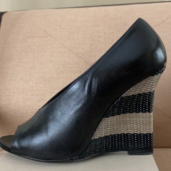 Burberry Reyard Peep Toe Wedge Pump - Picture 11 of 13